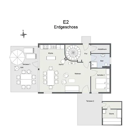 Holiday home Wiesengefluester E2 - Nur 3 Gehminuten Zur Mueritz Und Mit Sauna Robel
